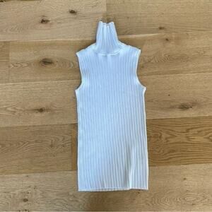 Kerisma Turtleneck Rib Sleeveless Tank in White